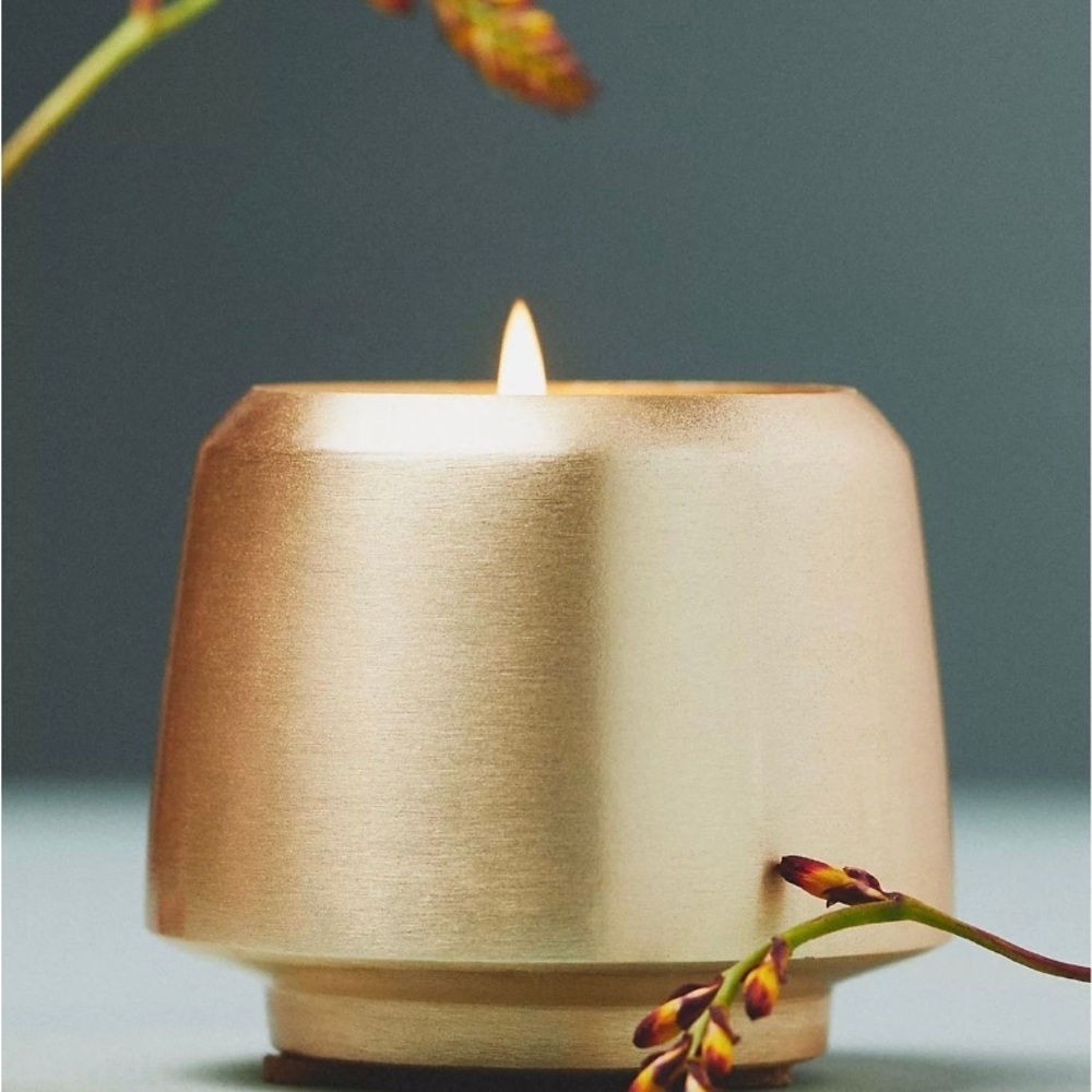 NIB Anthropologie Gather Candle in Woody Ambered Topaz